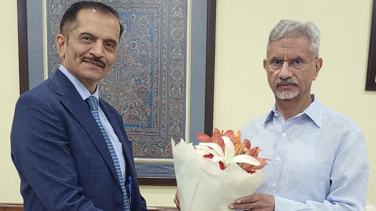 Jaishankar meets newly elected UNCLOS tribunal judge Patel
