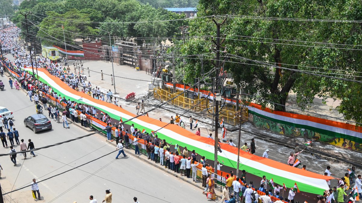 Patna holds Tiranga Yatra at Gandhi Maidan ahead of Independence Day