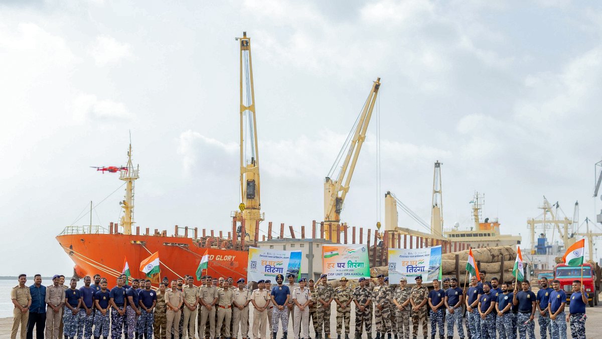CISF bike rally marks Har Ghar Tiranga at Kandla port