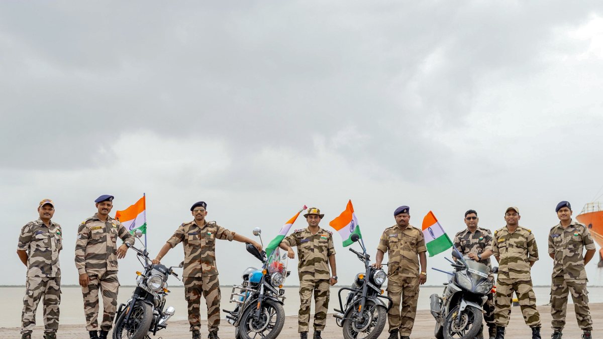 CISF bike rally marks Har Ghar Tiranga at Kandla port