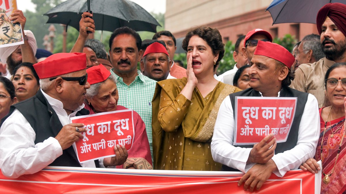 Opposition MPs protest in Parliament over CJP action, Ram Mandir funds