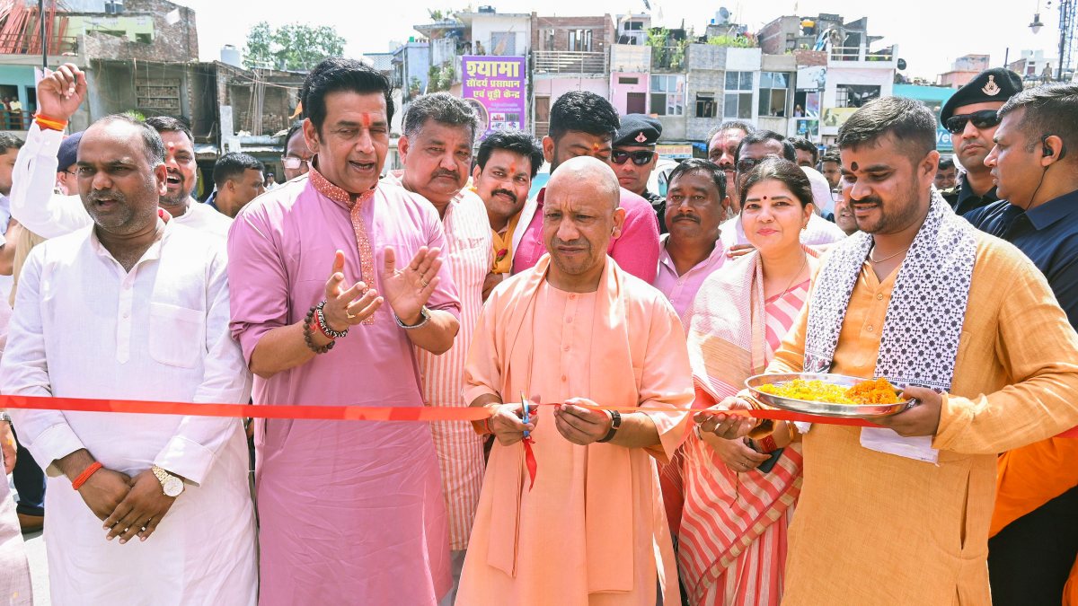 Yogi Adityanath inaugurates 2-lane road in Gorakhpur