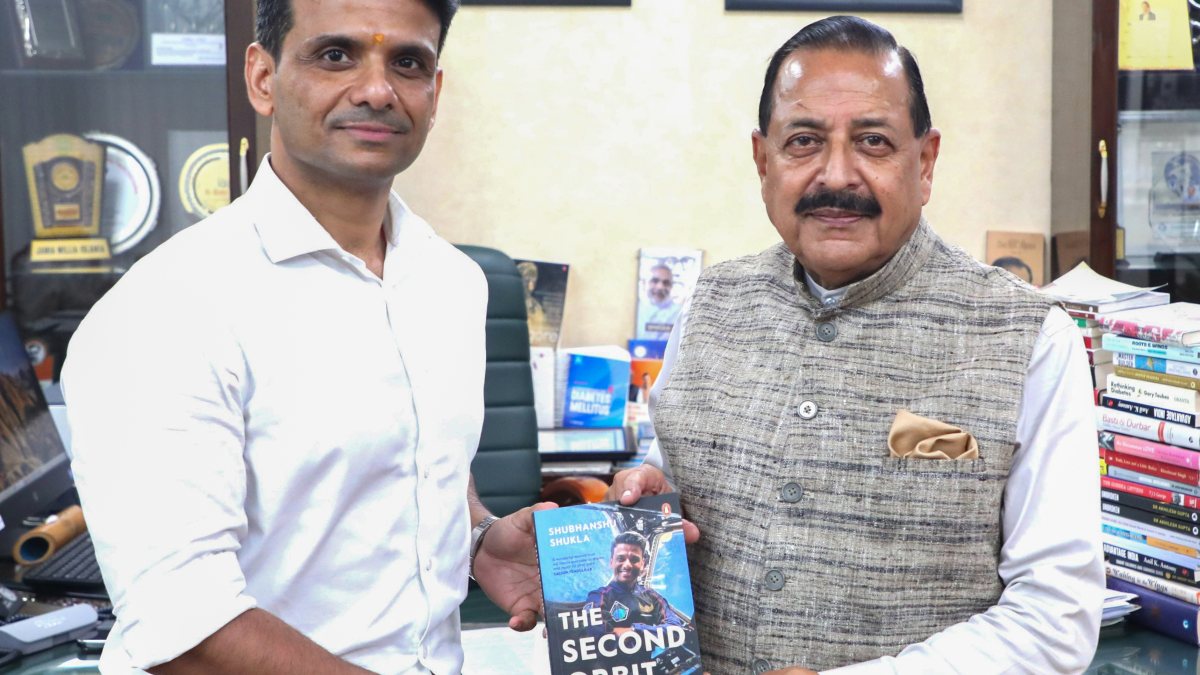 Group captain Shubhanshu Shukla meets Jitendra Singh in Delhi