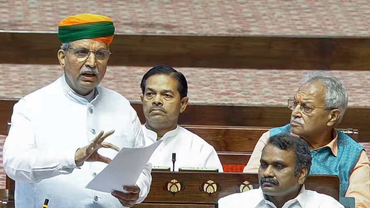 Arjun Ram Meghwal addresses Rajya Sabha during Monsoon session