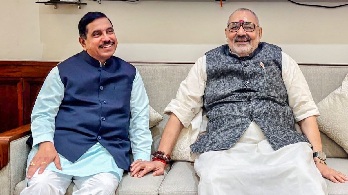 Textiles minister Giriraj Singh meets education minister Pralhad Joshi