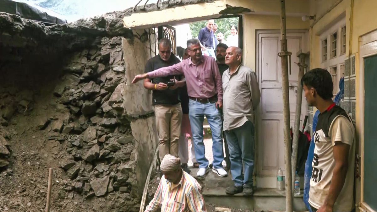 Shimla road collapses after landslide amid heavy rains