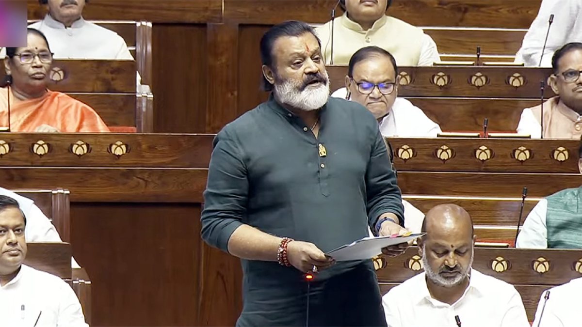 Suresh Gopi addresses Rajya Sabha during Monsoon session