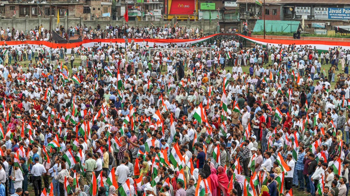 Mega Tiranga Rally held in Anantnag ahead of Independence Day
