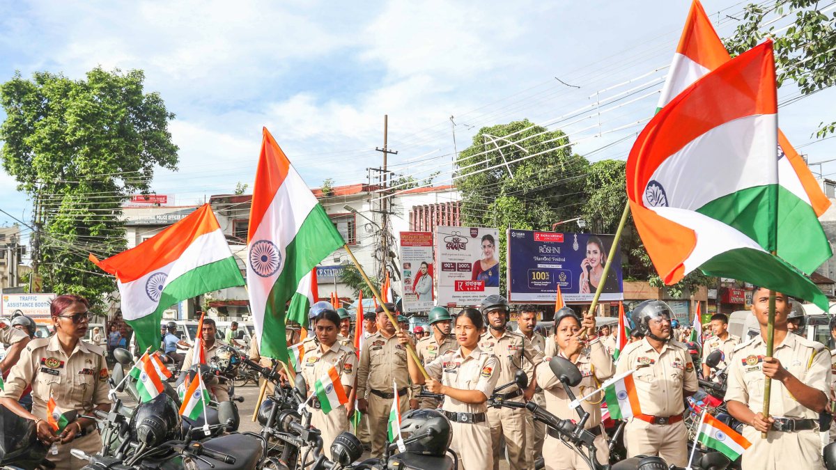 Tripura Police bike rally marks 80th Independence Day in Agartala