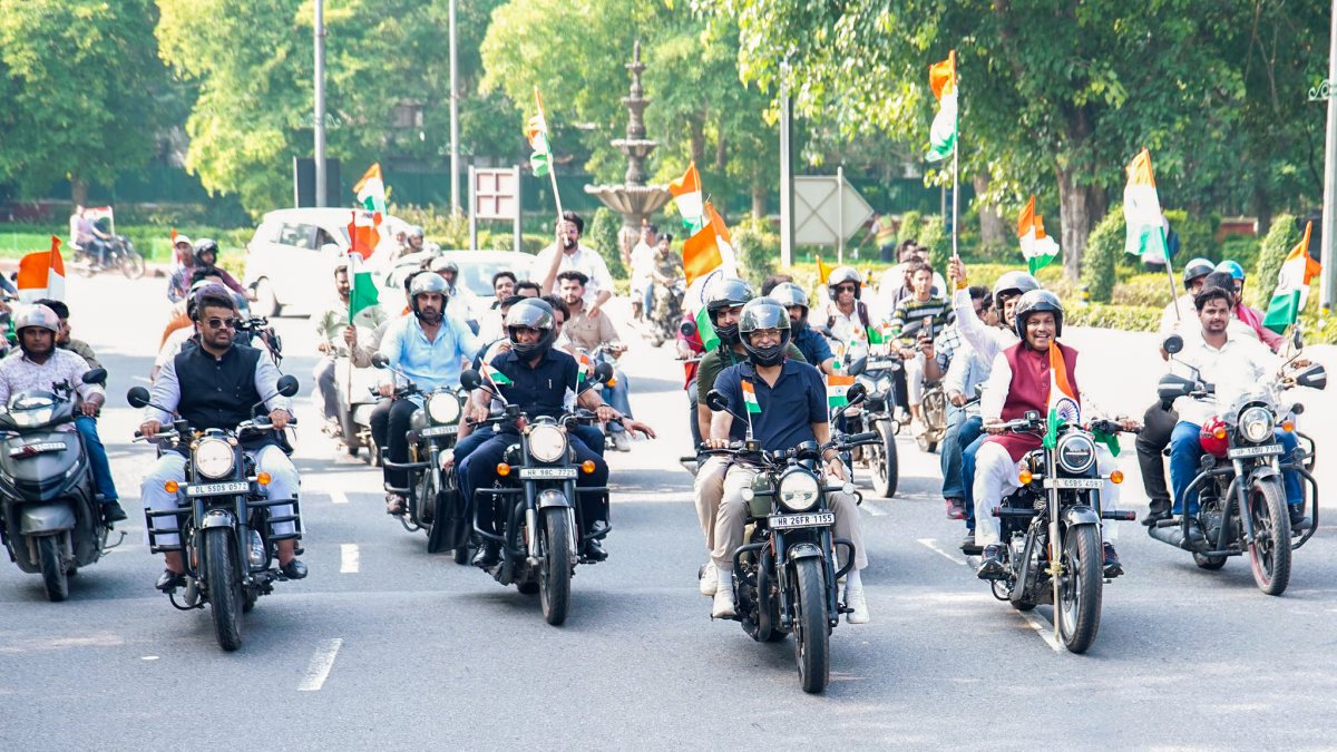 Tiranga bike rally marks Har Ghar Tiranga celebrations in Delhi