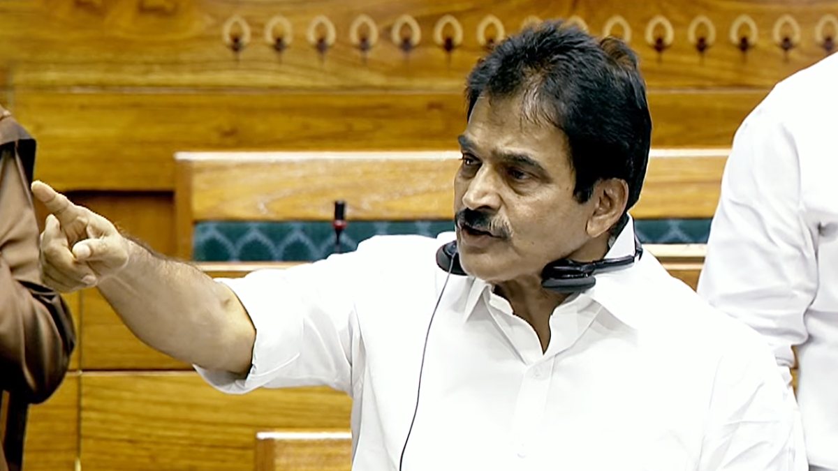 Congress MP KC Venugopal addresses Lok Sabha during Monsoon session