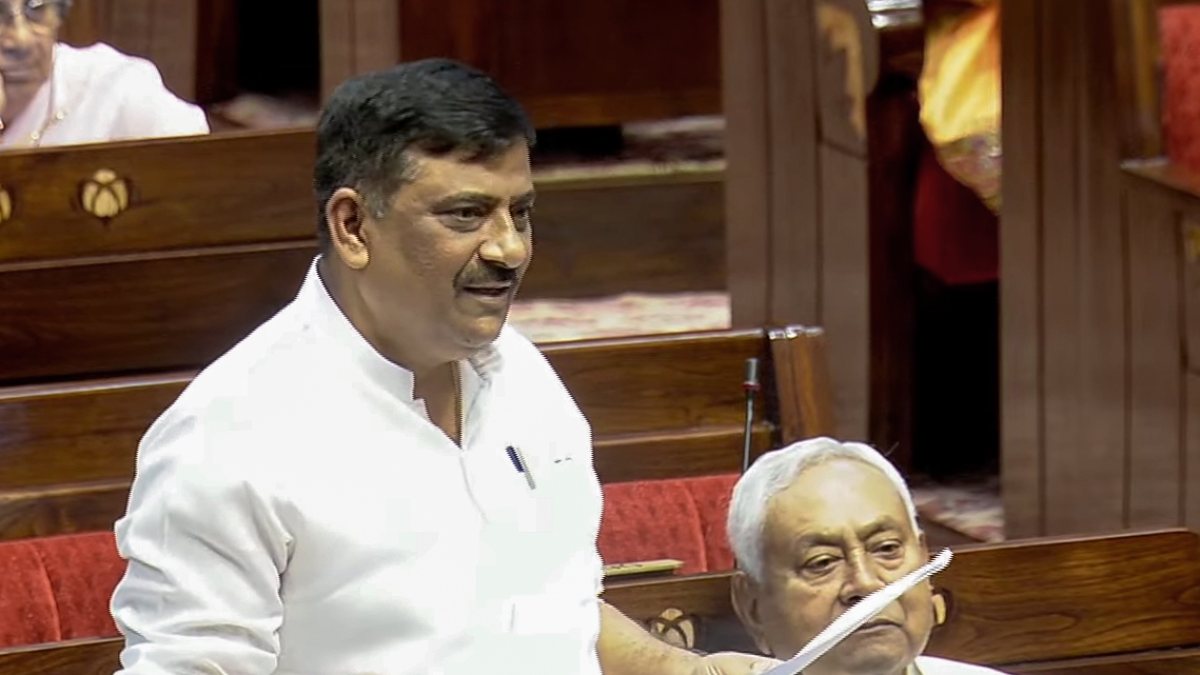 JD(U) MP Sanjay Kumar Jha addresses Rajya Sabha in Monsoon session