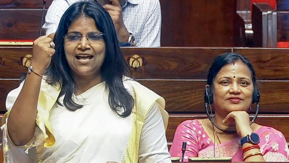 Congress MP Jebi Mather Hisham speaks in Rajya Sabha