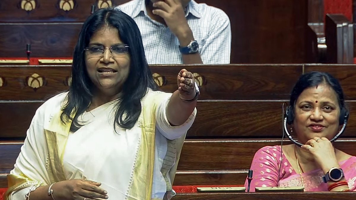 Congress MP Jebi Mather Hisham speaks in Rajya Sabha