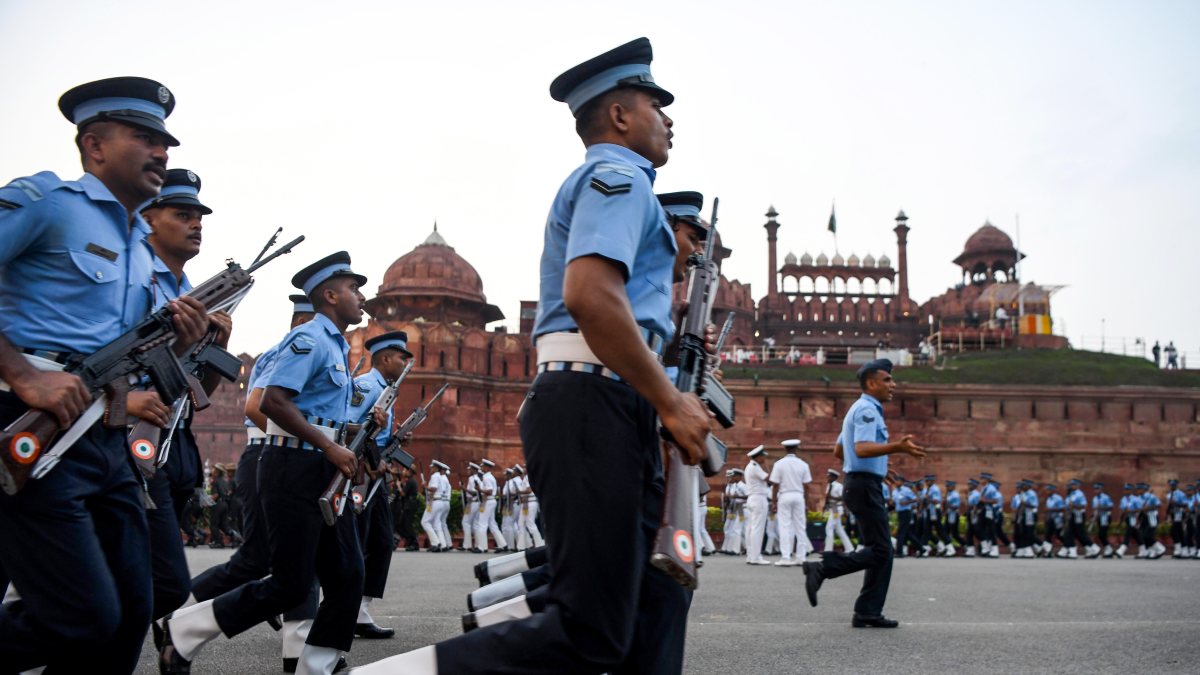 Full-dress rehearsal for Independence Day at Red Fort