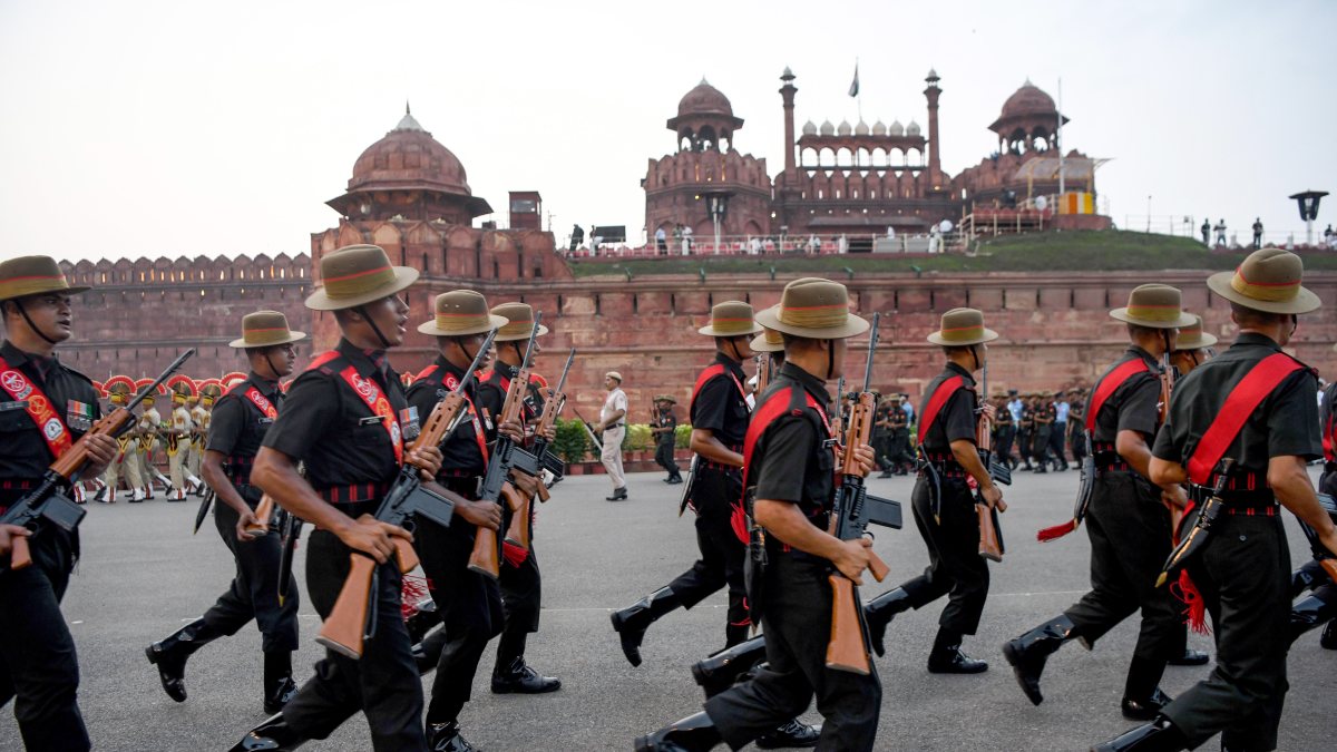 Full-dress rehearsal held at Red Fort ahead of Independence Day