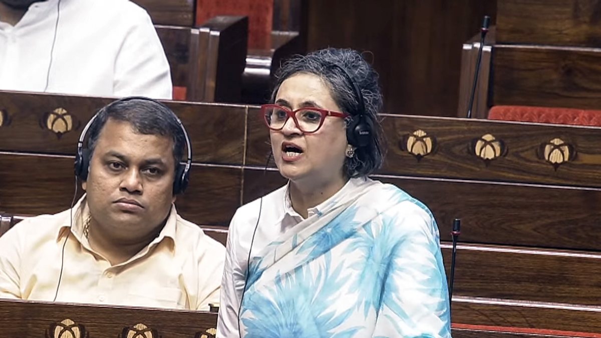 TMC MP Sagarika Ghose addresses Rajya Sabha during Monsoon session