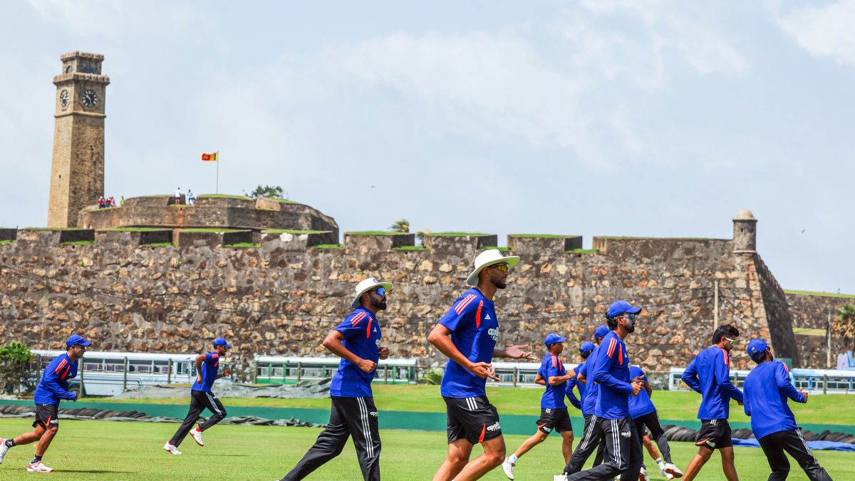 Indian players train ahead of first Test in Galle