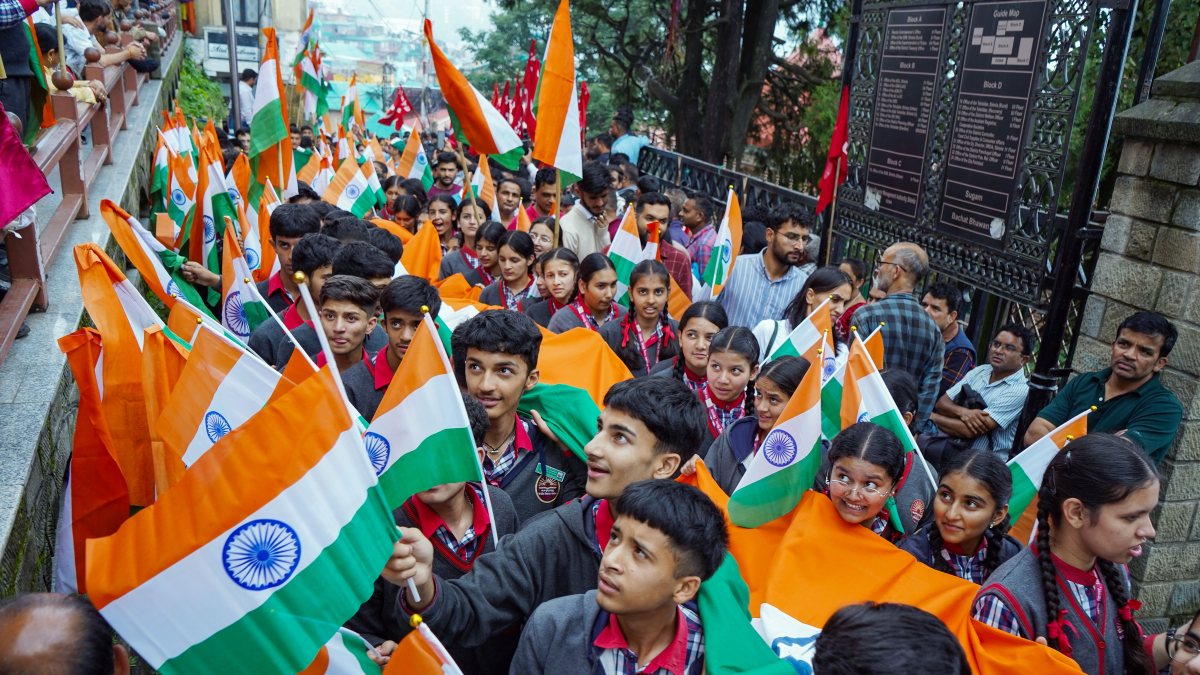 Students lead Tiranga Yatra in Shimla ahead of Independence Day