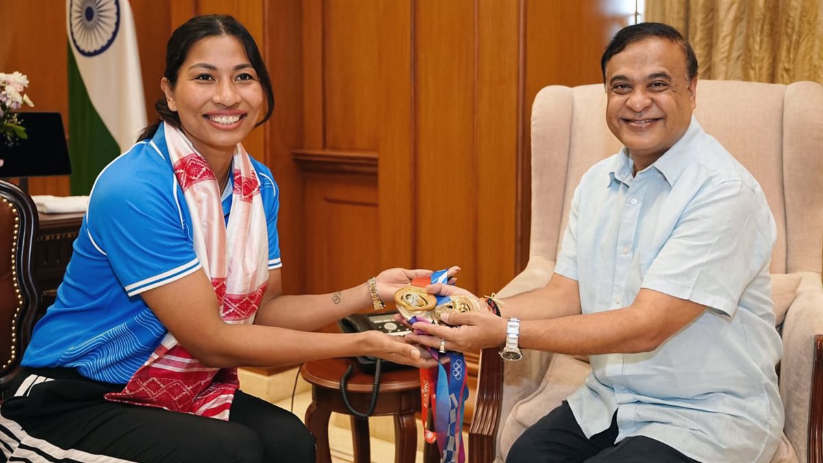 Assam CM Sarma meets boxer Lovlina Borgohain in Guwahati