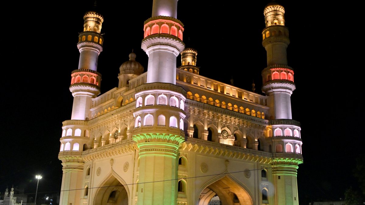 Tricolour illuminates Charminar ahead of Independence Day