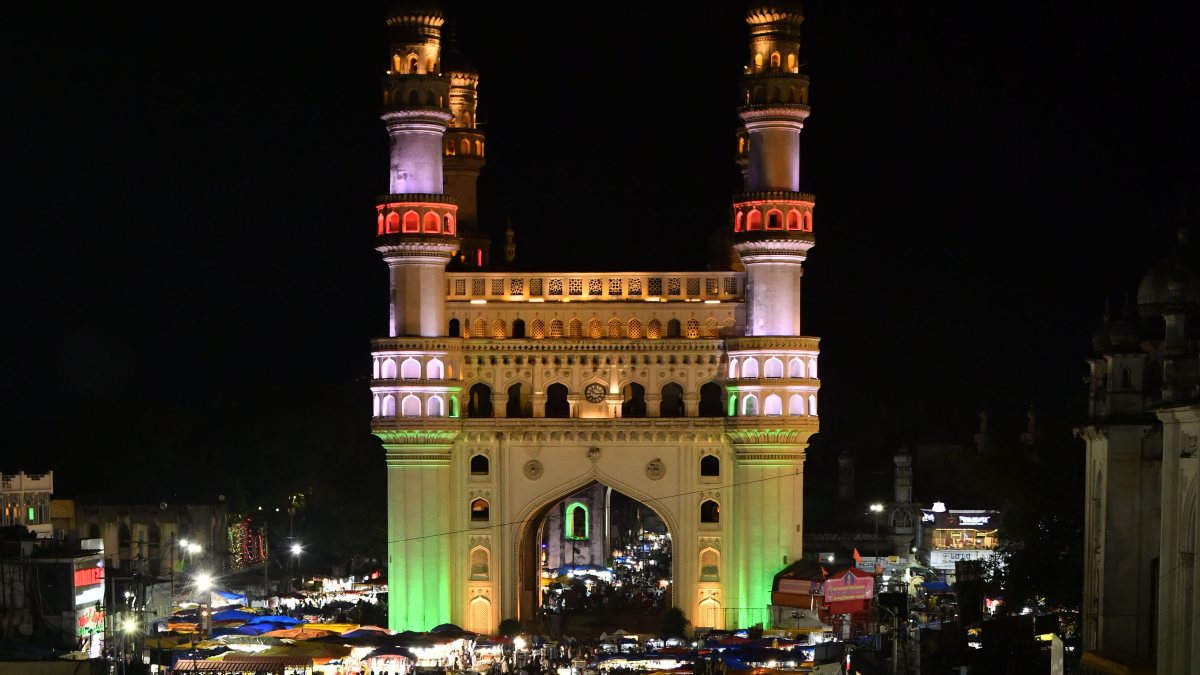 Tricolour lights up Charminar ahead of Independence Day