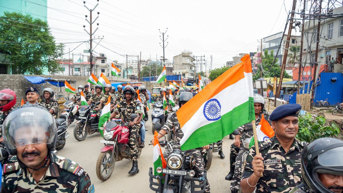 SSB bike rally with tricolours marks Independence Day eve in Patna