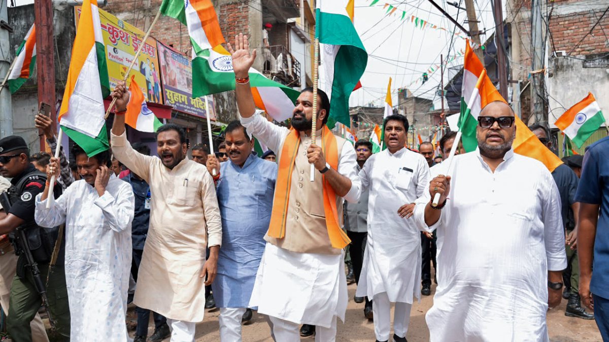 Bihar CM joins Tiranga Yatra in Munger ahead of Independence Day