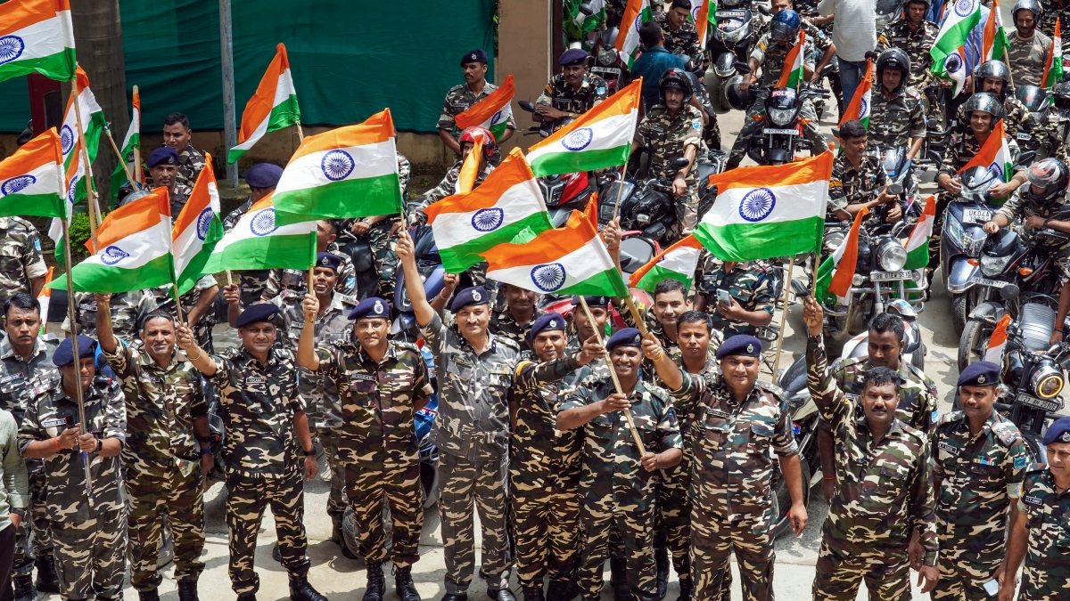 SSB bike rally with tricolours marks Independence Day eve in Patna