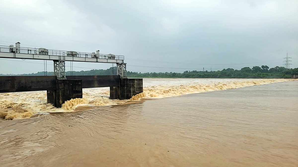 Baitarani River flows above danger mark after heavy rain in Odisha