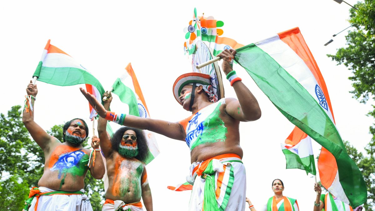 Artists stage patriotic street play in Bhubaneswar for I-Day