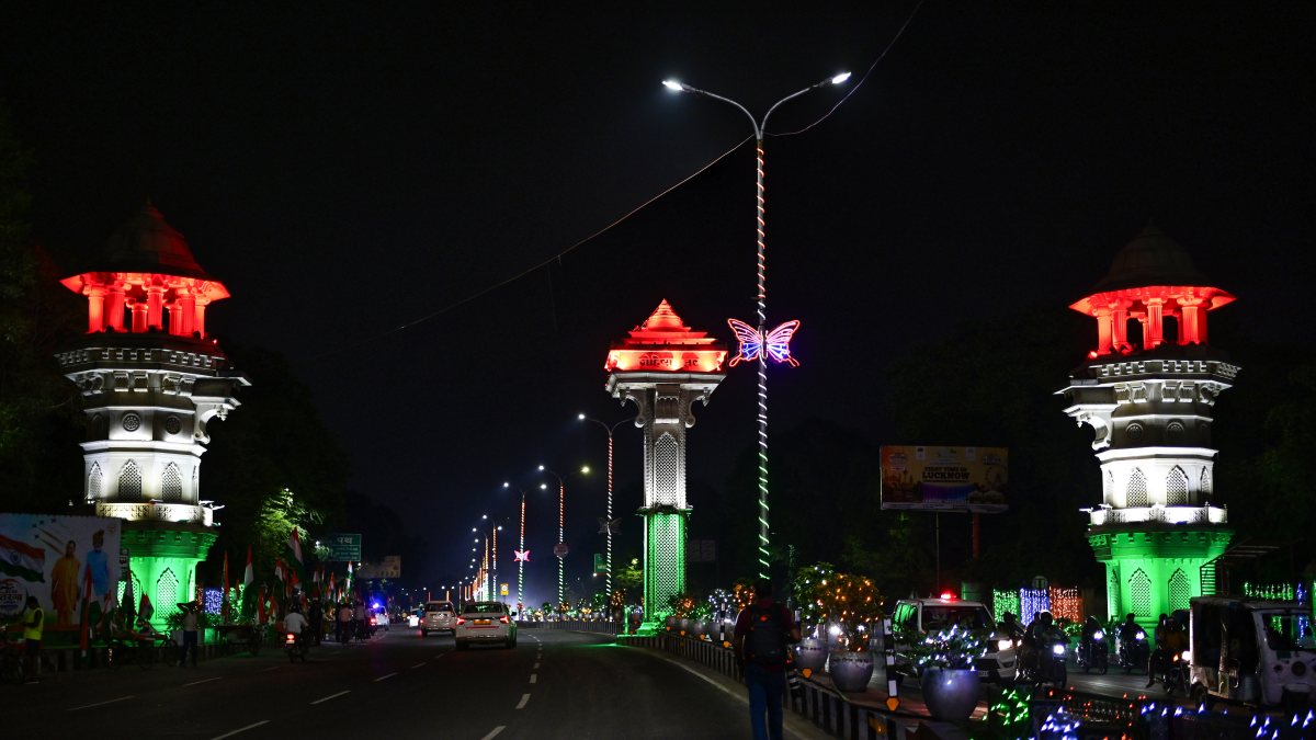 Lucknow streets glow in tricolour ahead of 80th Independence Day