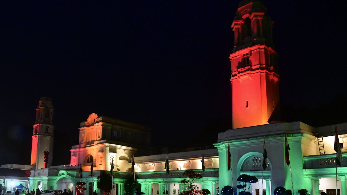 Delhi Assembly lit up in tricolour ahead of Independence Day