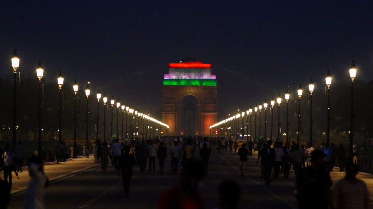 Kartavya Path illuminated ahead of 80th Independence Day