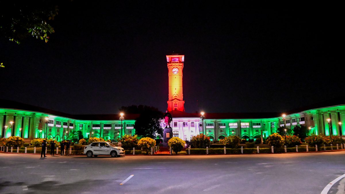 Patna Secretariat glows in tricolour ahead of 80th Independence Day