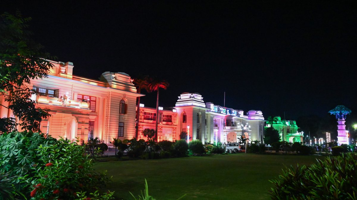 Bihar Assembly lit in tricolour ahead of 80th Independence Day