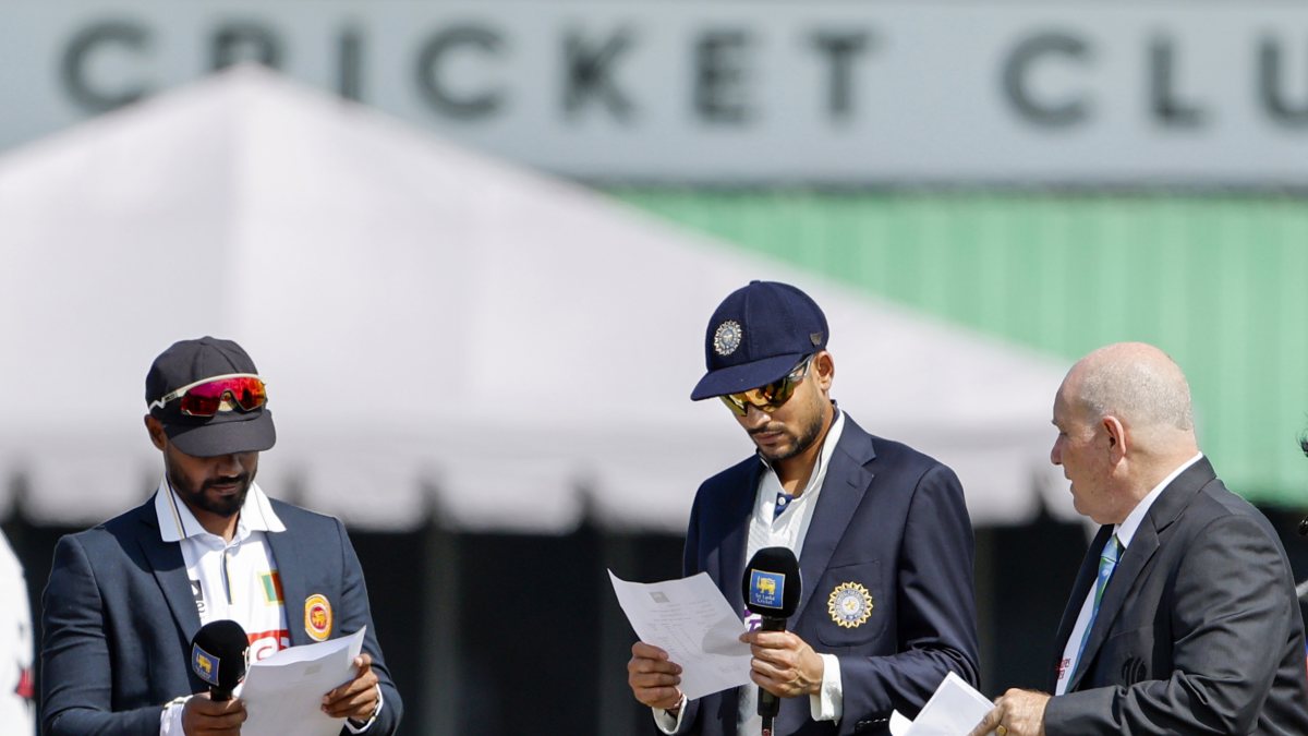 India and Sri Lanka captains at toss for first Test in Galle