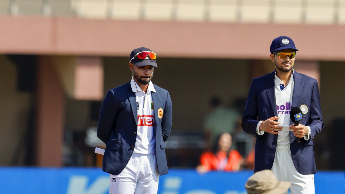 India and Sri Lanka captains at toss for first Test in Galle