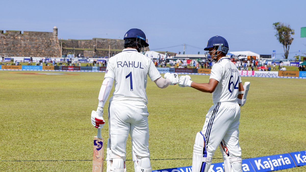 India openers Rahul and Jaiswal walk out for first Test in Galle