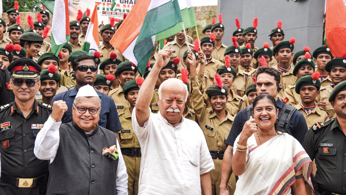 RSS chief Mohan Bhagwat at 80th Independence Day event in Nagpur