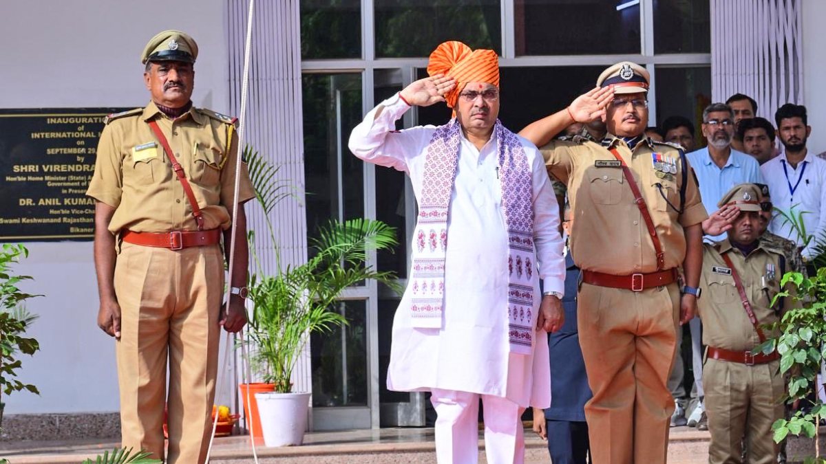 Rajasthan CM Bhajanlal Sharma hoists flag on 80th Independence Day