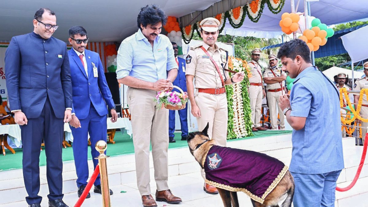 Pawan Kalyan attends 80th Independence Day celebrations in Kakinada