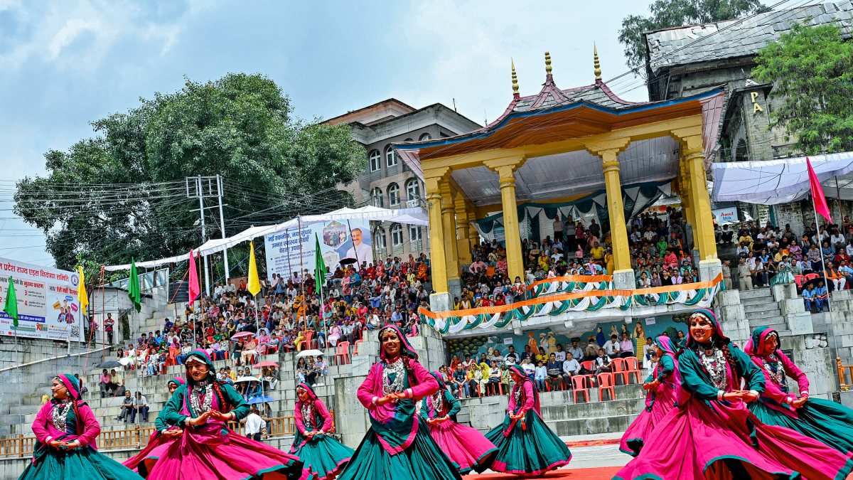 Artists perform at 80th Independence Day celebrations in Mandi