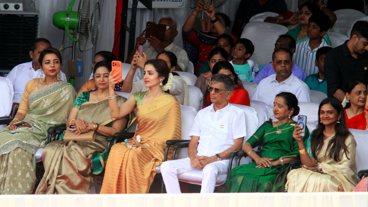 Trisha Krishnan attends Independence Day celebrations in Chennai