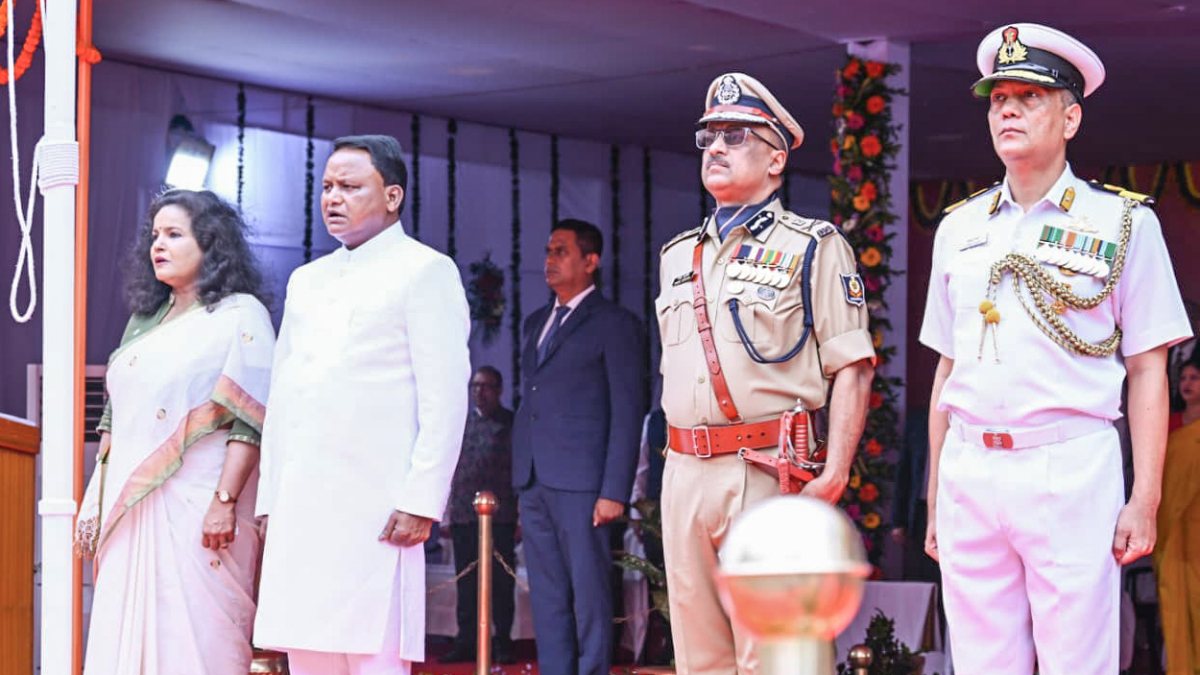 Odisha CM Majhi hoists national flag at 80th I-Day event