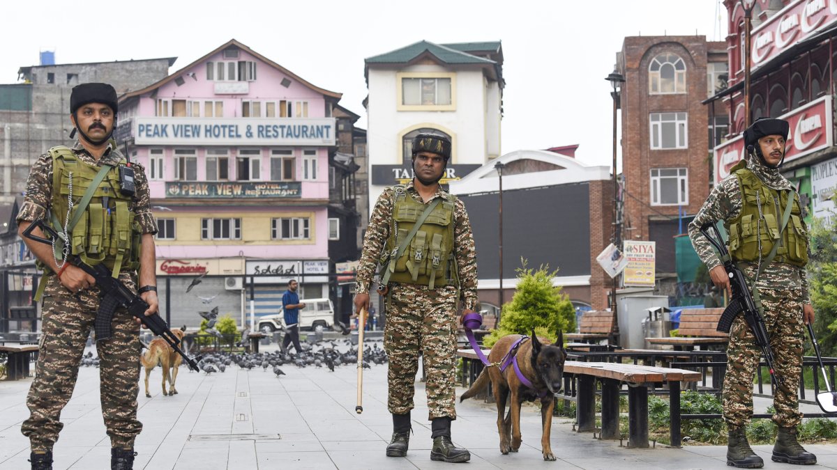 Security personnel deployed at Lal Chowk on 80th Independence Day