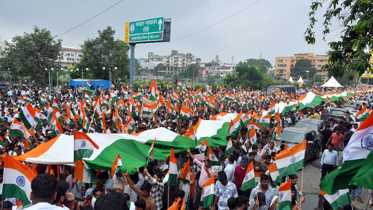 Students march in Ranchi demanding cancellation of JSSC, JPSC papers