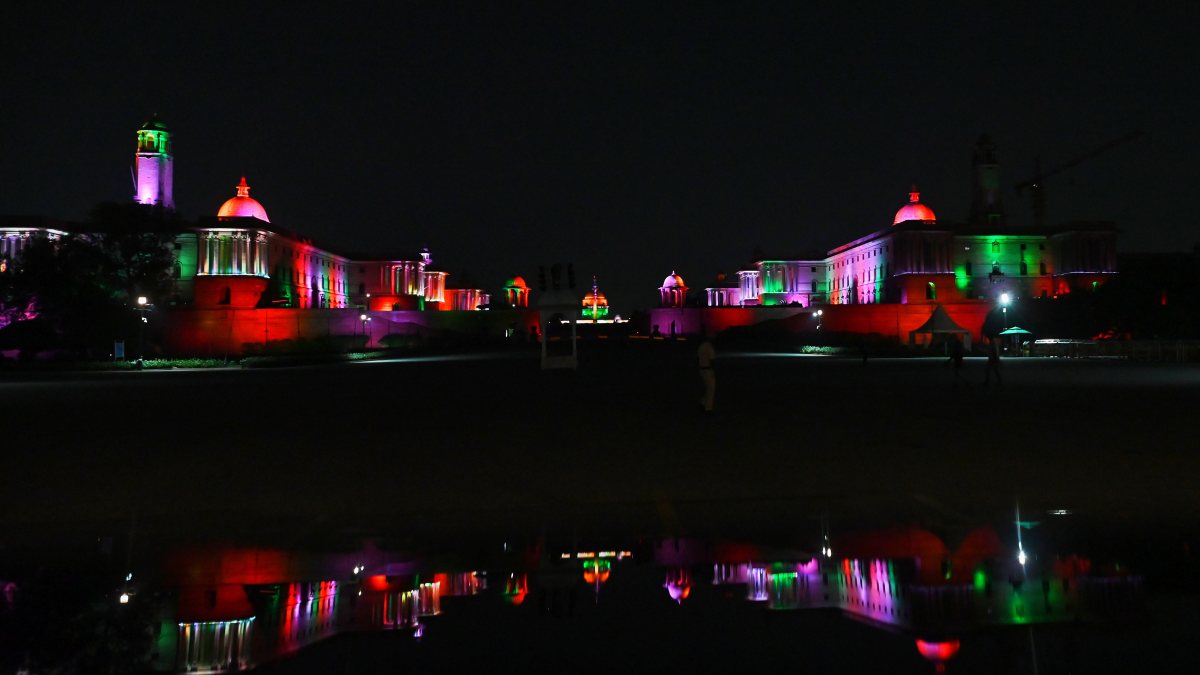 Rashtrapati Bhavan lit in tricolour for 80th Independence Day