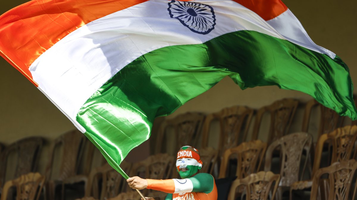 Indian fan waves tricolour on Day 2 of Galle Test