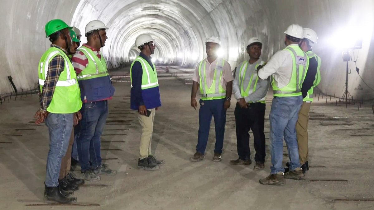 Engineers inspect bullet train tunnel at BKC station in Mumbai
